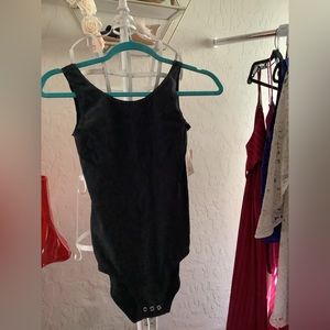 Black NWT Tummy Tank bodysuit Sz small
